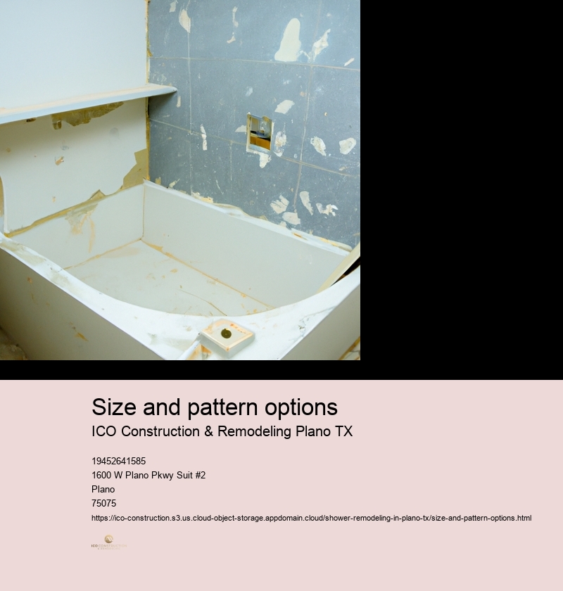Size and pattern options